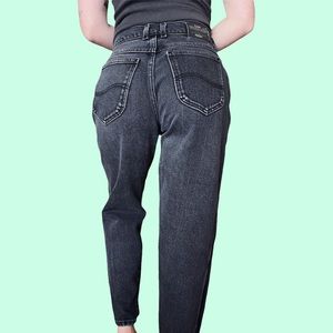 Vintage Black Faded Mom Jeans